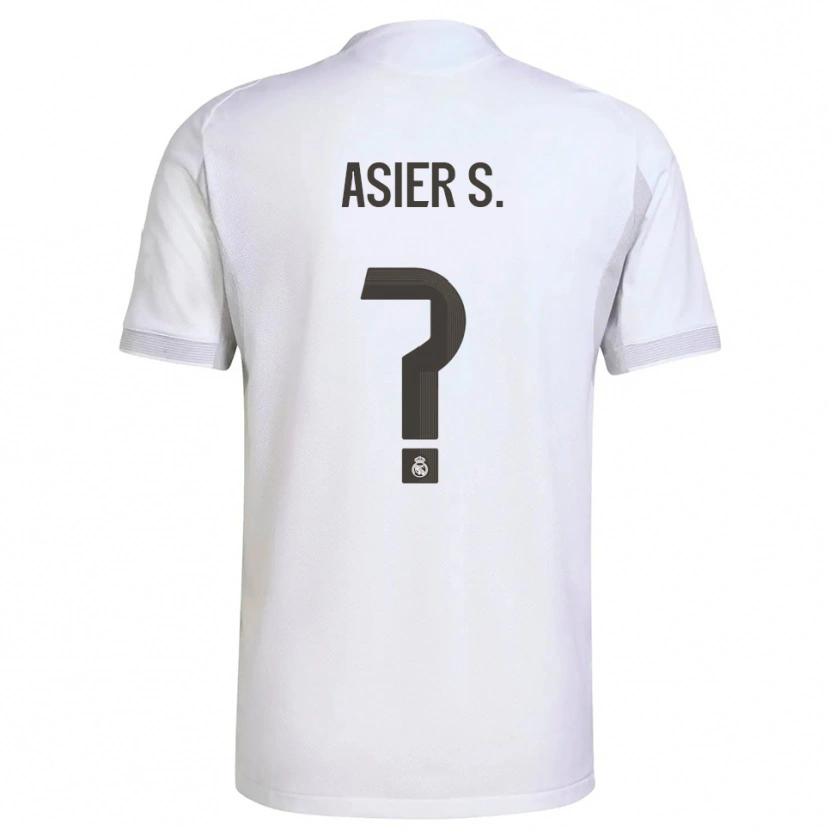 Danxen Mujer Camiseta Asier Sánchez #0 Blanco Amarillo 1ª Equipación 2025/26 La Camisa