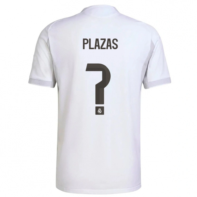 Danxen Mujer Camiseta Victor Plazas #0 Blanco Amarillo 1ª Equipación 2025/26 La Camisa