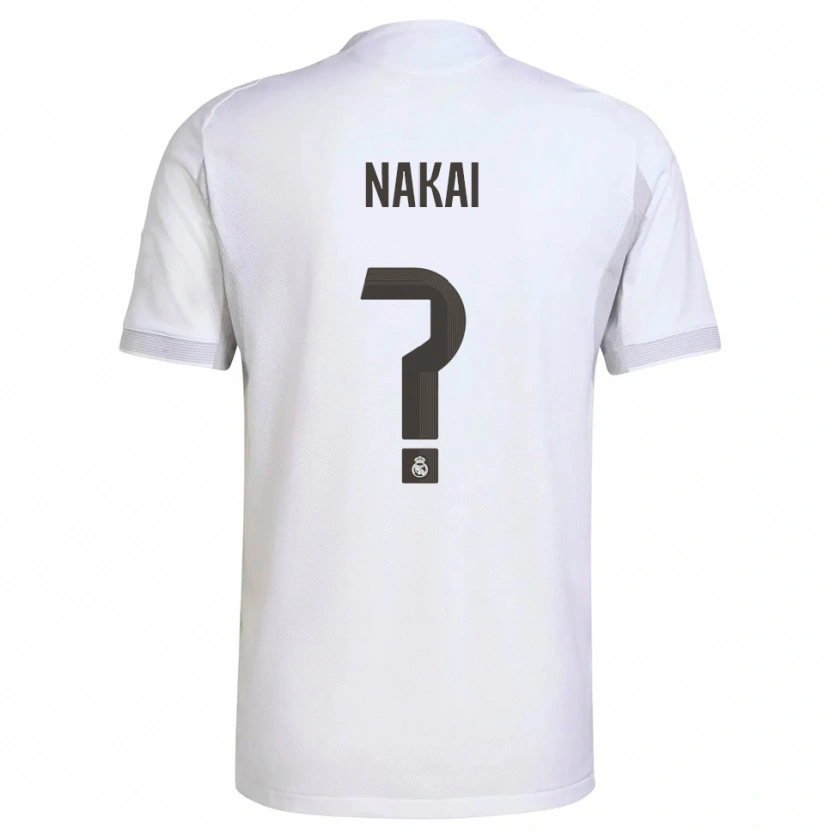 Danxen Mujer Camiseta Takuhiro Nakai #0 Blanco Amarillo 1ª Equipación 2025/26 La Camisa