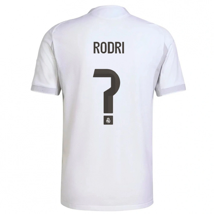Danxen Mujer Camiseta Rodri #0 Blanco Amarillo 1ª Equipación 2025/26 La Camisa
