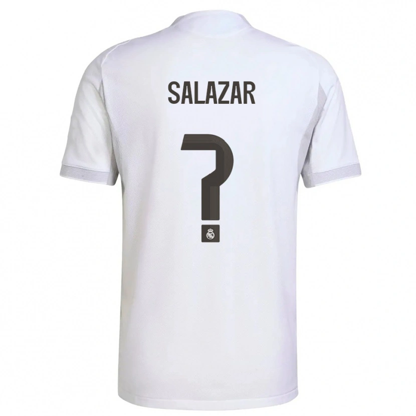 Danxen Mujer Camiseta Isra Salazar #0 Blanco Amarillo 1ª Equipación 2025/26 La Camisa