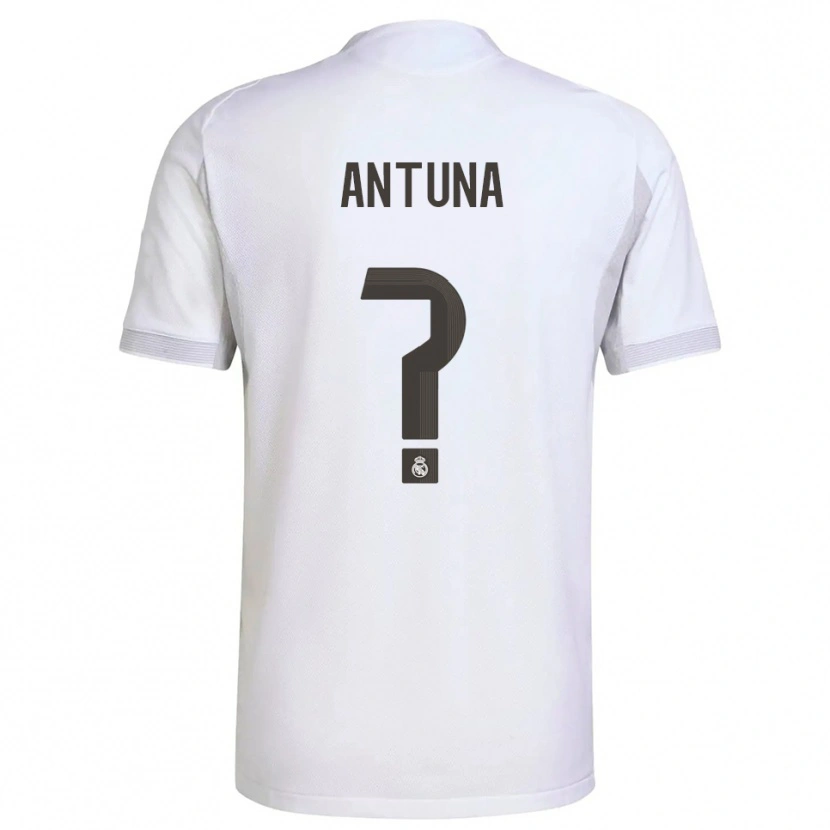 Danxen Mujer Camiseta Miguel Antuna #0 Blanco Amarillo 1ª Equipación 2025/26 La Camisa