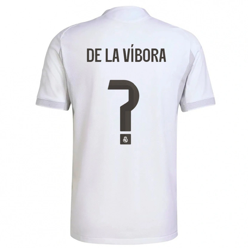 Danxen Mujer Camiseta David De La Víbora #0 Blanco Amarillo 1ª Equipación 2025/26 La Camisa