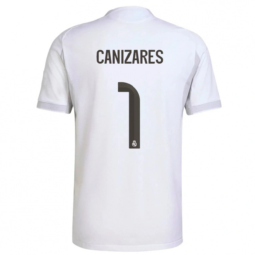 Danxen Mujer Camiseta Lucas Canizares #1 Blanco Amarillo 1ª Equipación 2025/26 La Camisa
