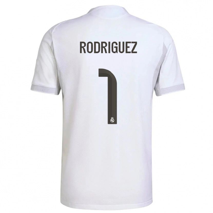 Danxen Mujer Camiseta Misa Rodriguez #1 Blanco Amarillo 1ª Equipación 2025/26 La Camisa