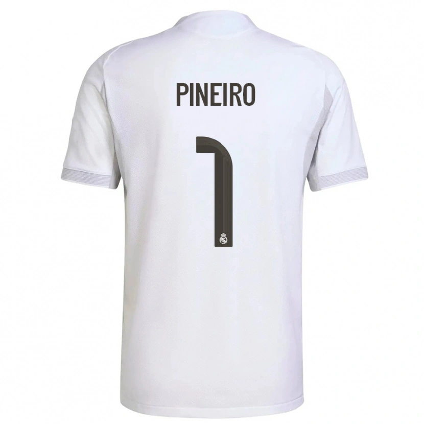 Danxen Mujer Camiseta Diego Pineiro #1 Blanco Amarillo 1ª Equipación 2025/26 La Camisa