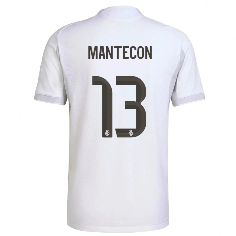 Danxen Mujer Camiseta Hugo Mantecón #13 Blanco Amarillo 1ª Equipación 2025/26 La Camisa