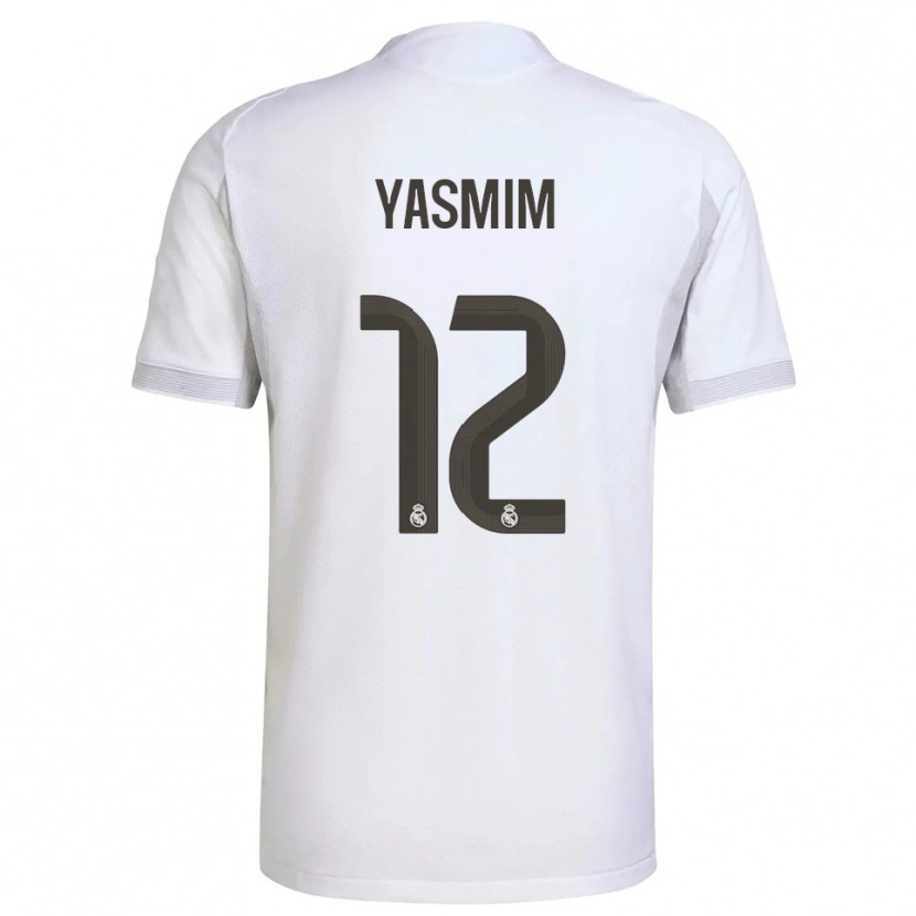 Danxen Mujer Camiseta Yasmim Assis Ribeiro #12 Blanco Amarillo 1ª Equipación 2025/26 La Camisa