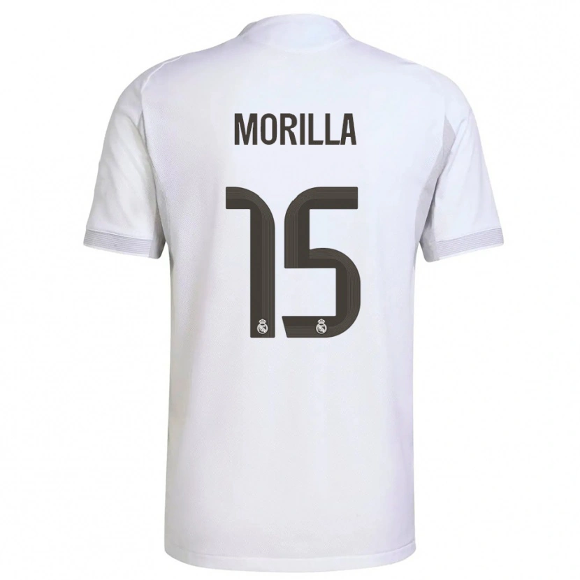 Danxen Mujer Camiseta Jairo Morilla #15 Blanco Amarillo 1ª Equipación 2025/26 La Camisa