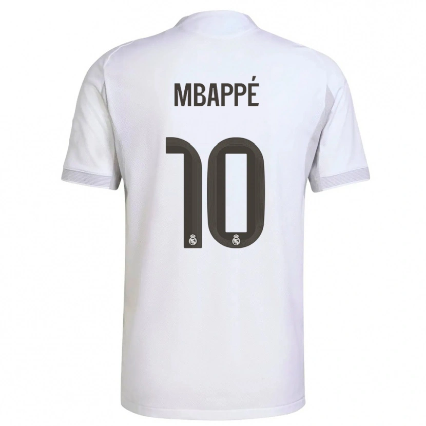 Danxen Mujer Camiseta Kylian Mbappé #10 Blanco Amarillo 1ª Equipación 2025/26 La Camisa