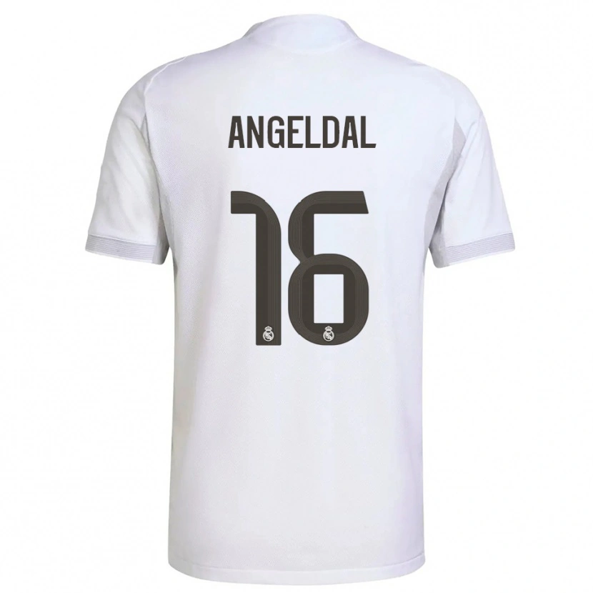 Danxen Mujer Camiseta Ingrid Filippa Angeldal #16 Blanco Amarillo 1ª Equipación 2025/26 La Camisa