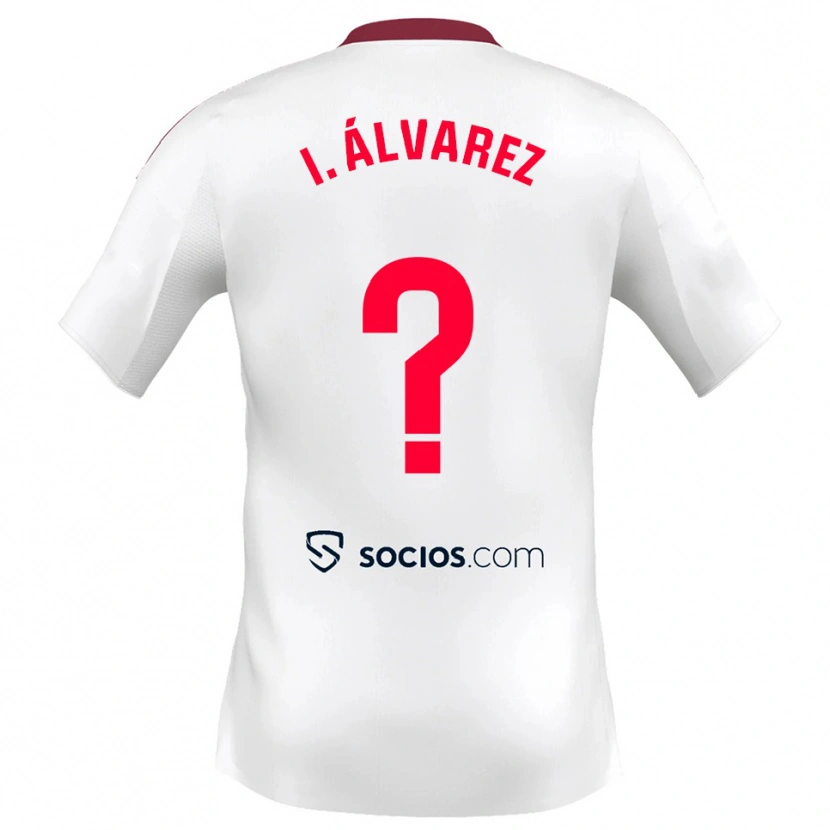 Danxen Mujer Camiseta Isabel Álvarez Tenorio #0 Blanco Rojo 1ª Equipación 2025/26 La Camisa
