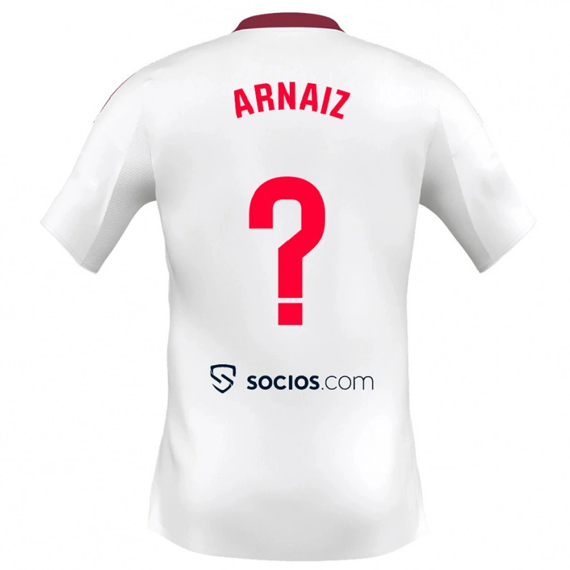 Danxen Mujer Camiseta Iris Arnaiz #0 Blanco Rojo 1ª Equipación 2025/26 La Camisa