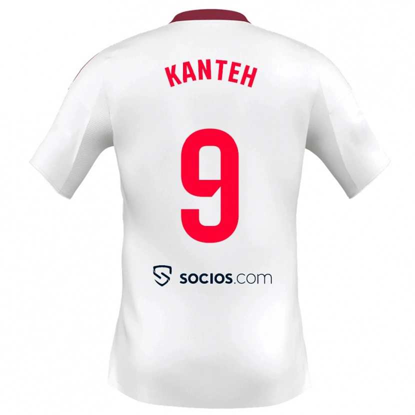 Danxen Mujer Camiseta Fatoumata Kanteh I Cham #9 Blanco Rojo 1ª Equipación 2025/26 La Camisa