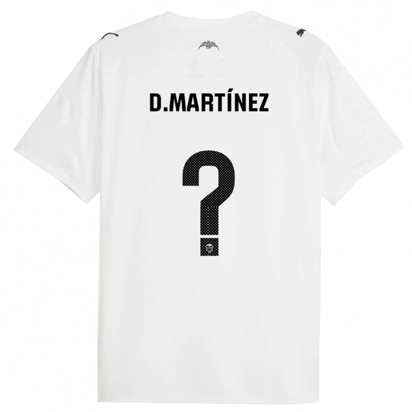 Danxen Mujer Camiseta David Martínez #0 Blanco Negro 1ª Equipación 2025/26 La Camisa