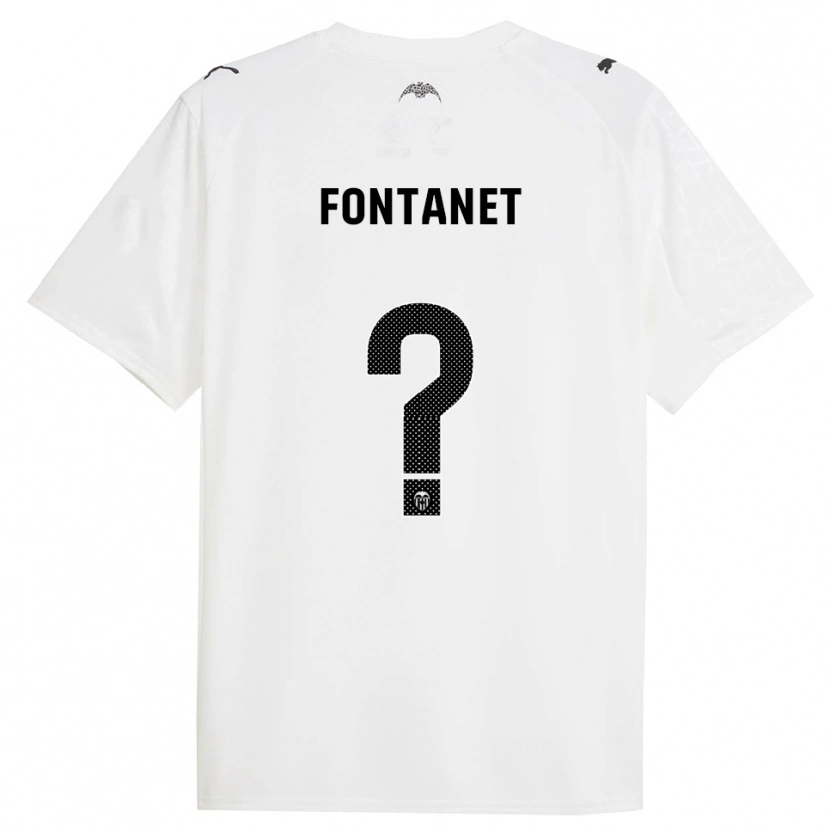 Danxen Mujer Camiseta Joel Fontanet #0 Blanco Negro 1ª Equipación 2025/26 La Camisa