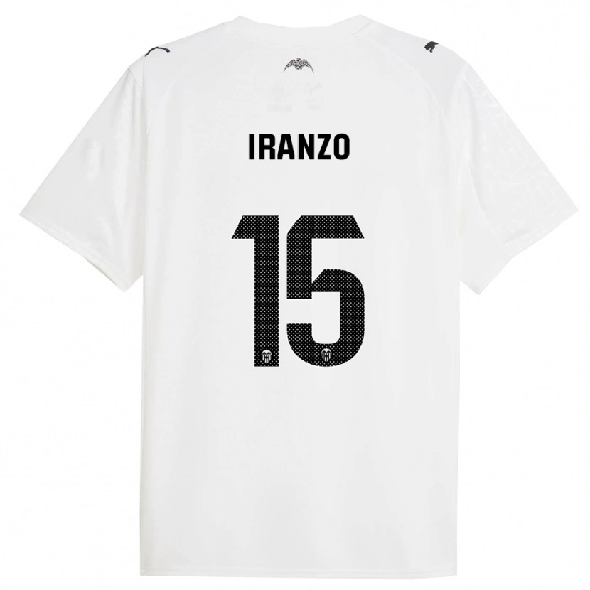Danxen Mujer Camiseta Rubén Iranzo #15 Blanco Negro 1ª Equipación 2025/26 La Camisa