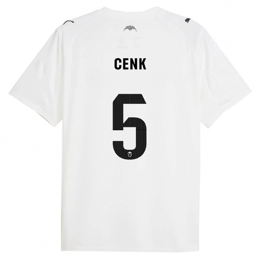 Danxen Mujer Camiseta Cenk Özkacar #5 Blanco Negro 1ª Equipación 2025/26 La Camisa
