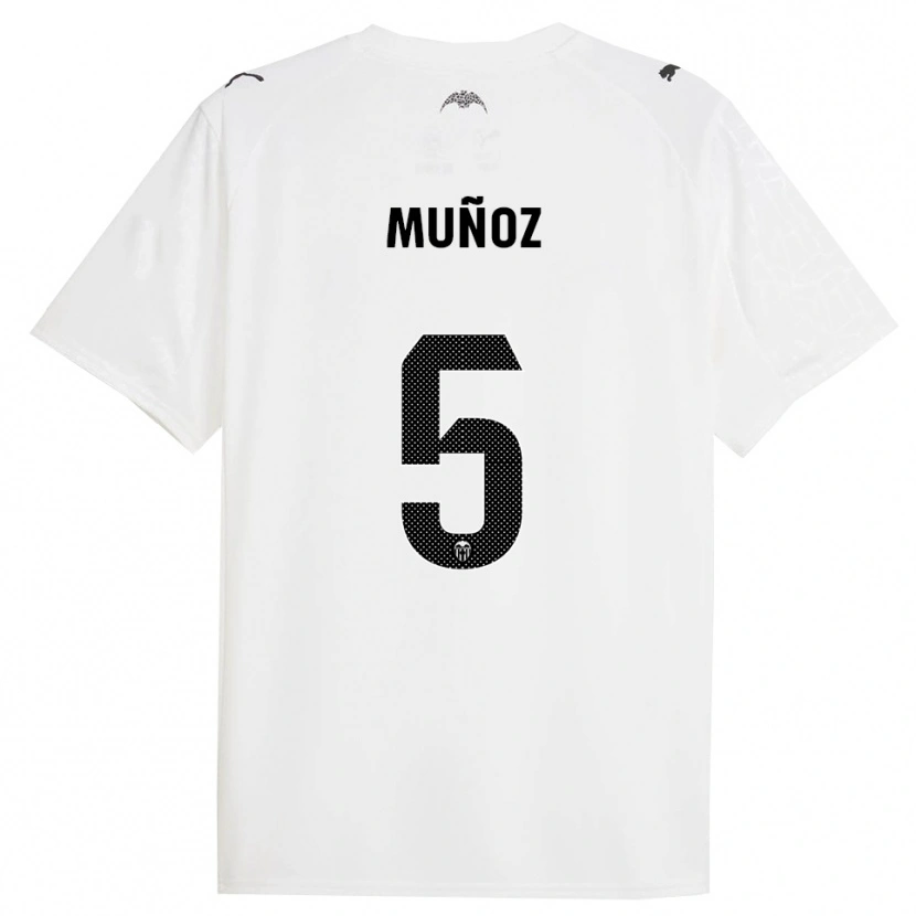 Danxen Mujer Camiseta Iván Muñoz #5 Blanco Negro 1ª Equipación 2025/26 La Camisa