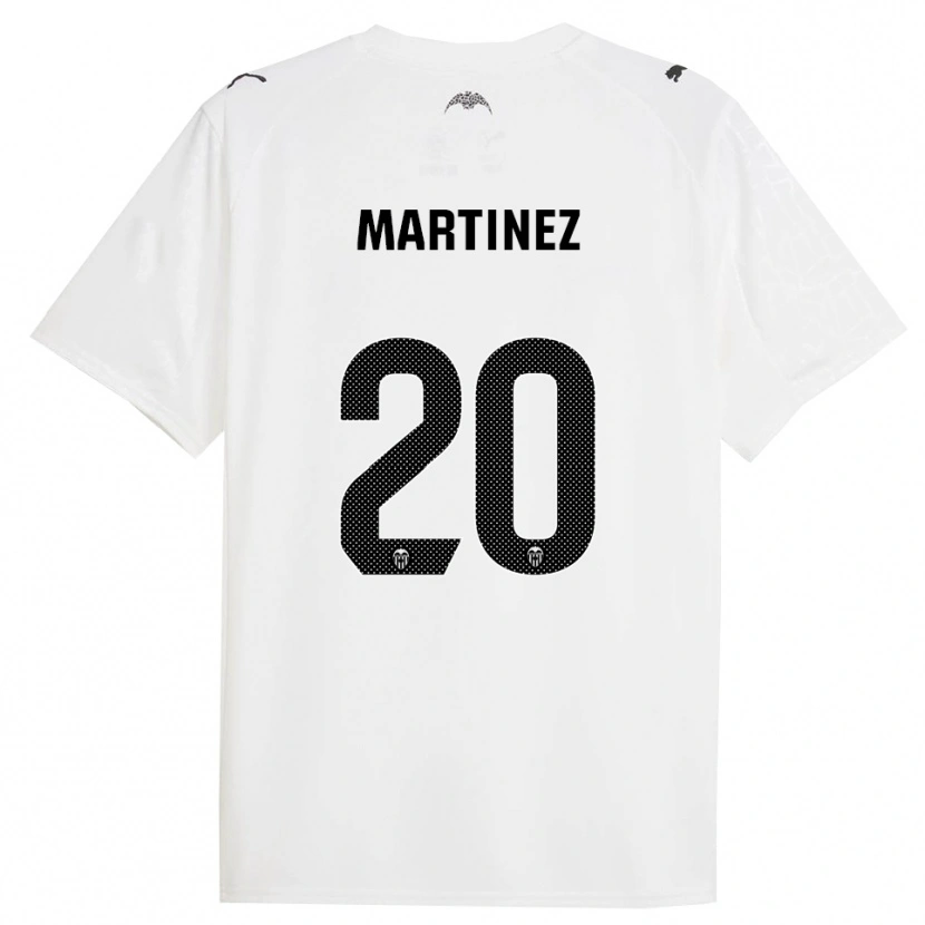 Danxen Mujer Camiseta Asun Martínez #20 Blanco Negro 1ª Equipación 2025/26 La Camisa
