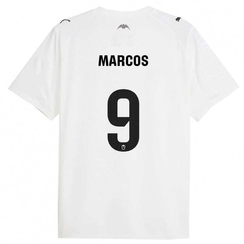 Danxen Mujer Camiseta Ana Marcos #9 Blanco Negro 1ª Equipación 2025/26 La Camisa