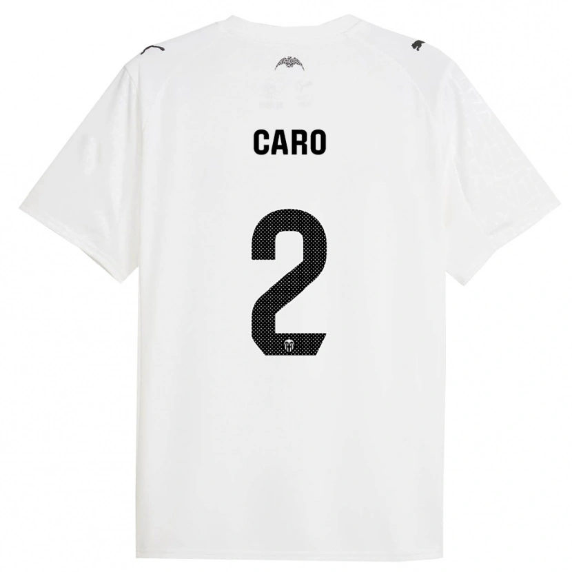 Danxen Mujer Camiseta Andrés Caro #2 Blanco Negro 1ª Equipación 2025/26 La Camisa