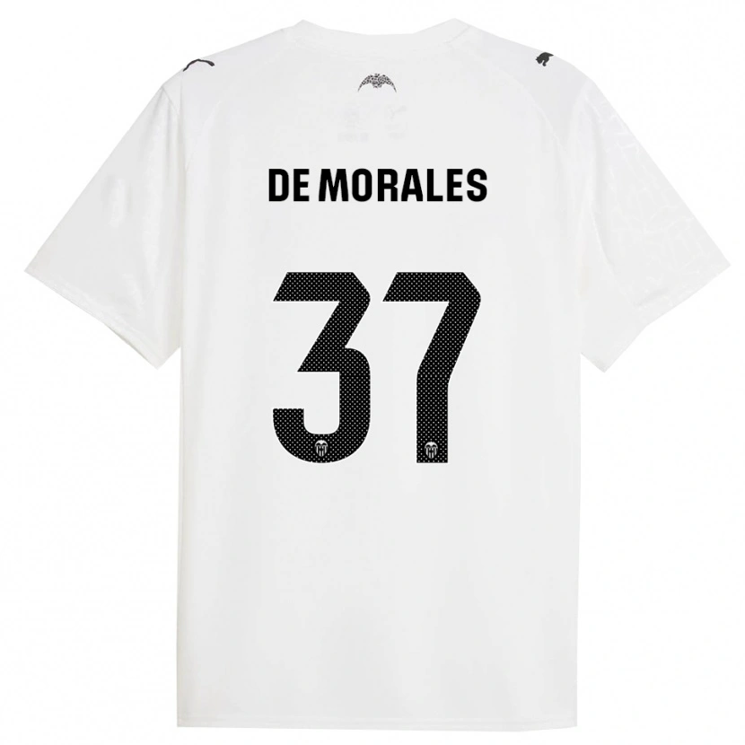 Danxen Mujer Camiseta Rubén Muñoz De Morales #37 Blanco Negro 1ª Equipación 2025/26 La Camisa