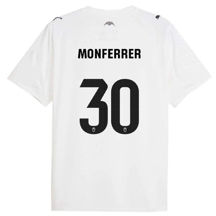 Danxen Mujer Camiseta Miguel Monferrer #30 Blanco Negro 1ª Equipación 2025/26 La Camisa