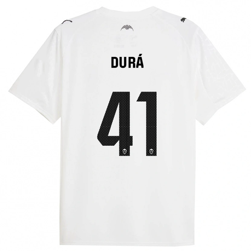 Danxen Mujer Camiseta Jaume Durá #41 Blanco Negro 1ª Equipación 2025/26 La Camisa