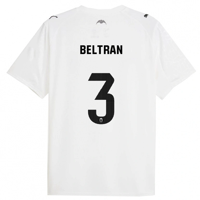 Danxen Mujer Camiseta Bea Beltran #3 Blanco Negro 1ª Equipación 2025/26 La Camisa