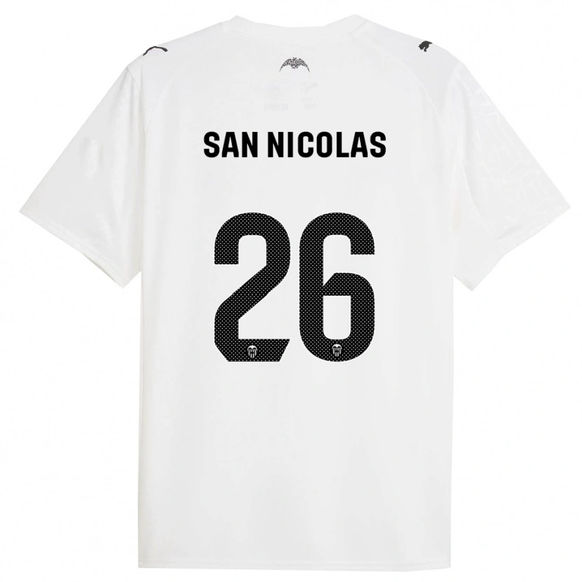 Danxen Mujer Camiseta Olga San Nicolas #26 Blanco Negro 1ª Equipación 2025/26 La Camisa