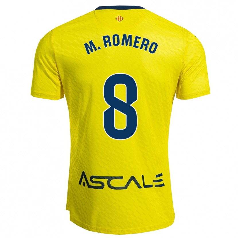 Danxen Mujer Camiseta María Romero Catalan #8 Amarillo Marino 1ª Equipación 2025/26 La Camisa