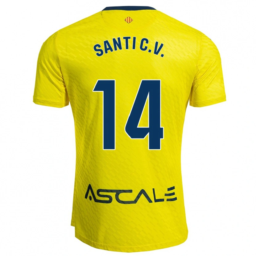 Danxen Mujer Camiseta Santi Comesaña #14 Amarillo Marino 1ª Equipación 2025/26 La Camisa