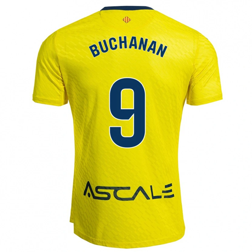 Danxen Mujer Camiseta Tajon Buchanan #9 Amarillo Marino 1ª Equipación 2025/26 La Camisa