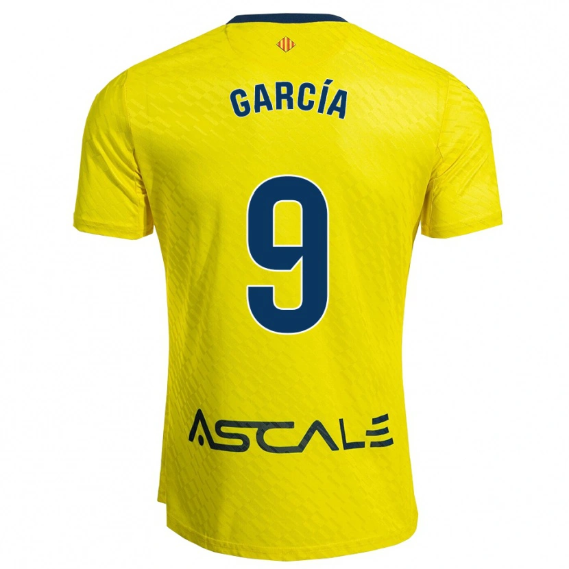 Danxen Mujer Camiseta Albert García #9 Amarillo Marino 1ª Equipación 2025/26 La Camisa