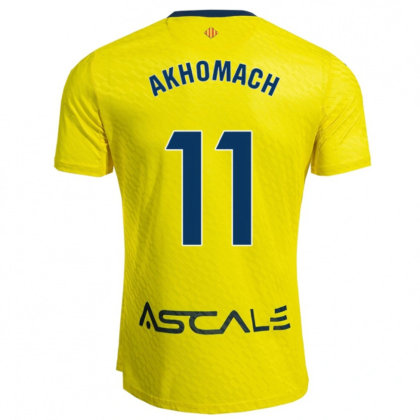 Danxen Mujer Camiseta Ilias Akhomach #11 Amarillo Marino 1ª Equipación 2025/26 La Camisa