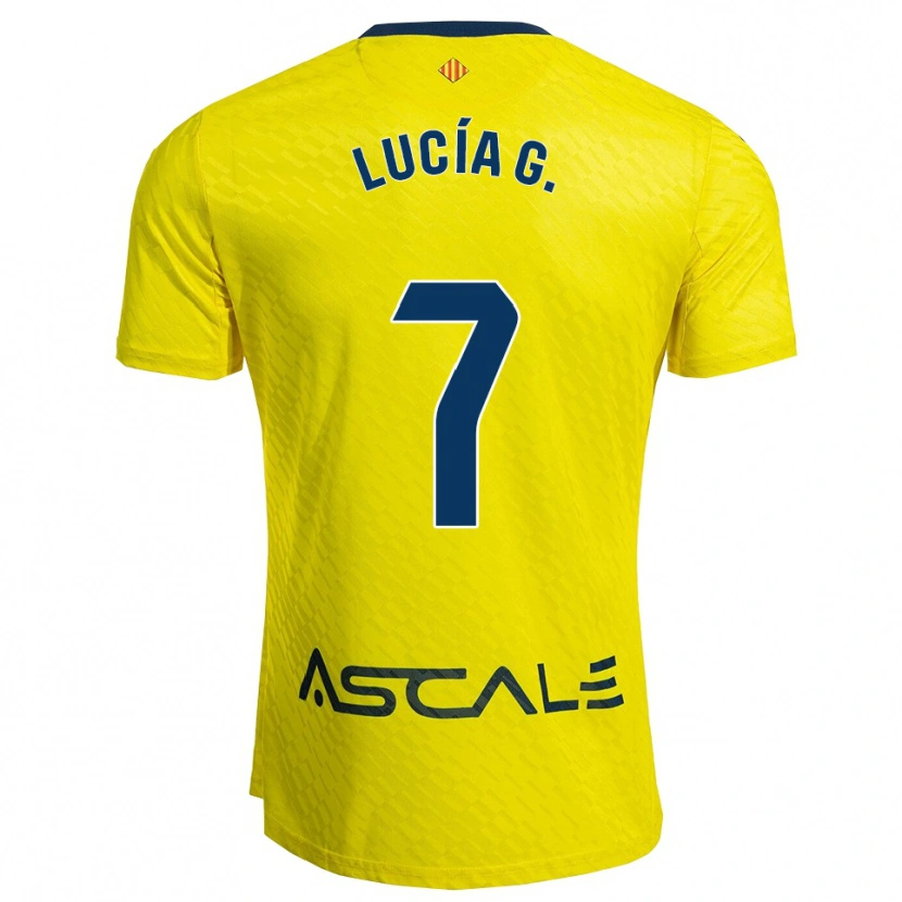 Danxen Mujer Camiseta Lucía Gómez García #7 Amarillo Marino 1ª Equipación 2025/26 La Camisa