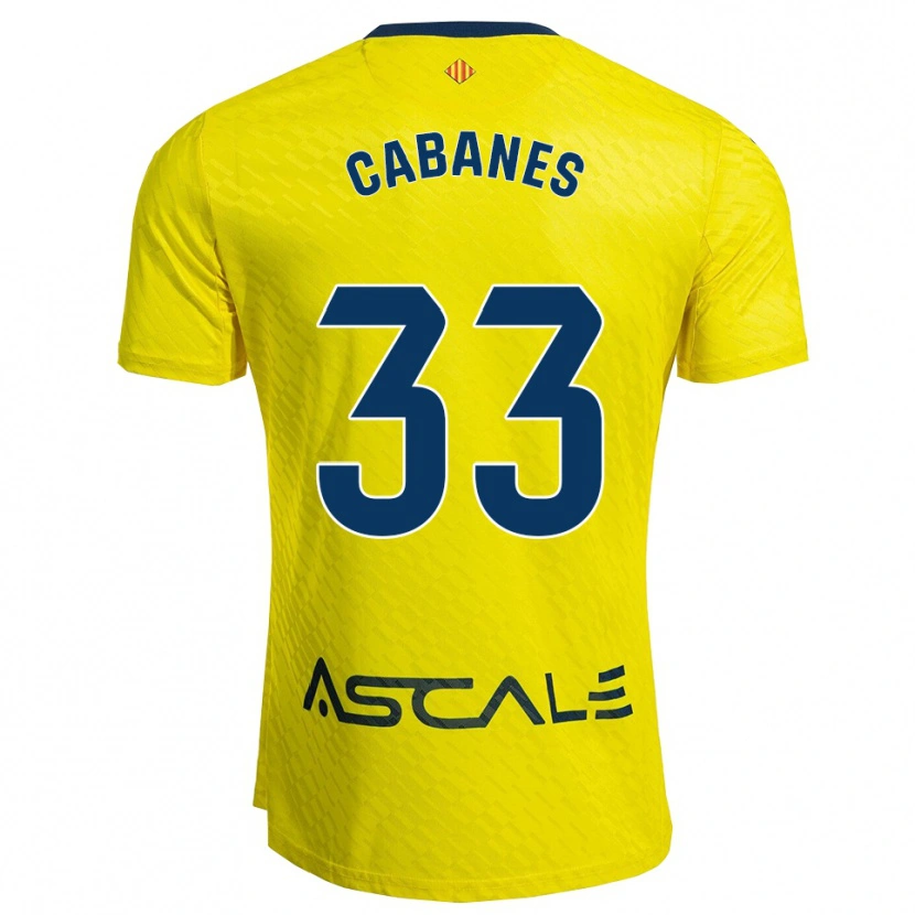 Danxen Mujer Camiseta Pau Cabanes #33 Amarillo Marino 1ª Equipación 2025/26 La Camisa