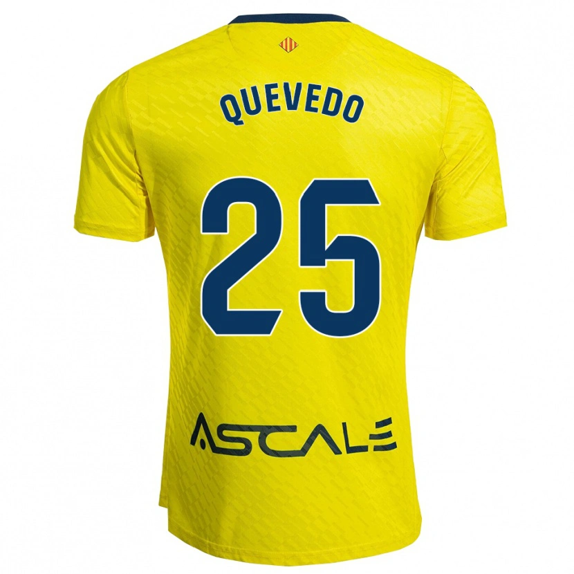 Danxen Mujer Camiseta Alex Quevedo #25 Amarillo Marino 1ª Equipación 2025/26 La Camisa