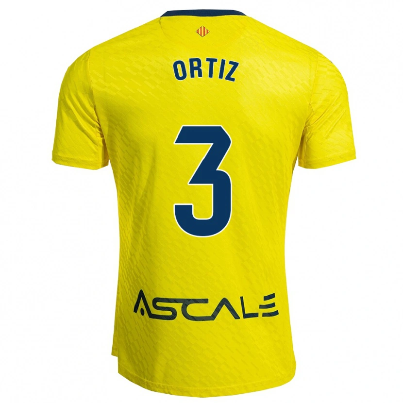 Danxen Mujer Camiseta Eneko Ortiz #3 Amarillo Marino 1ª Equipación 2025/26 La Camisa