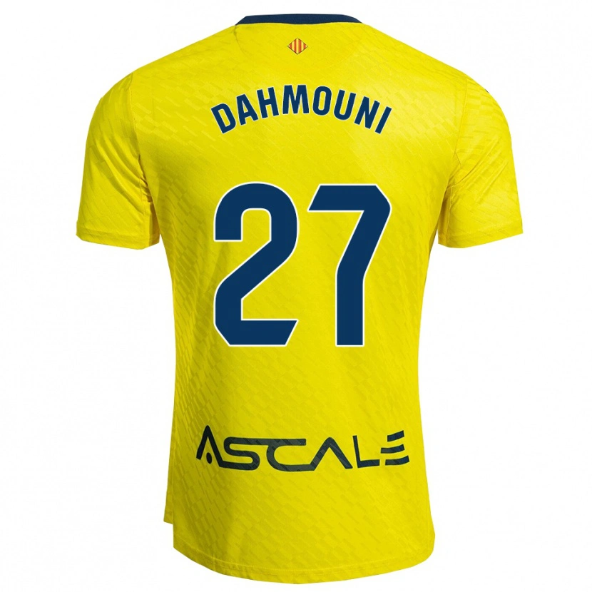 Danxen Mujer Camiseta Moha Dahmouni #27 Amarillo Marino 1ª Equipación 2025/26 La Camisa