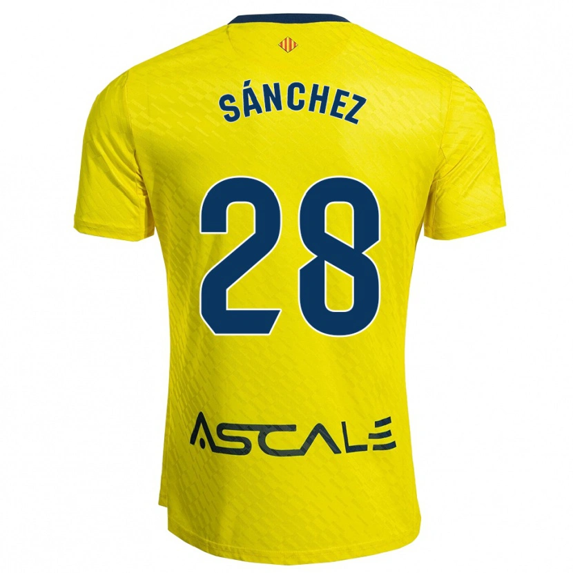 Danxen Mujer Camiseta Joel Sánchez #28 Amarillo Marino 1ª Equipación 2025/26 La Camisa