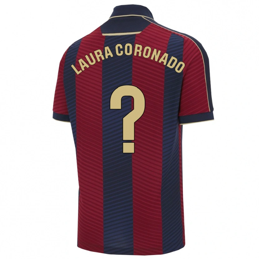 Danxen Mujer Camiseta Laura Coronado Vilchez #0 Rojo Marino 1ª Equipación 2025/26 La Camisa
