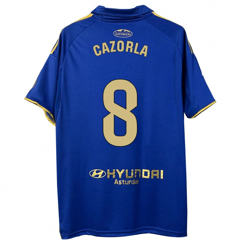 Danxen Mujer Camiseta Santi Cazorla #8 Azul Oro 1ª Equipación 2025/26 La Camisa