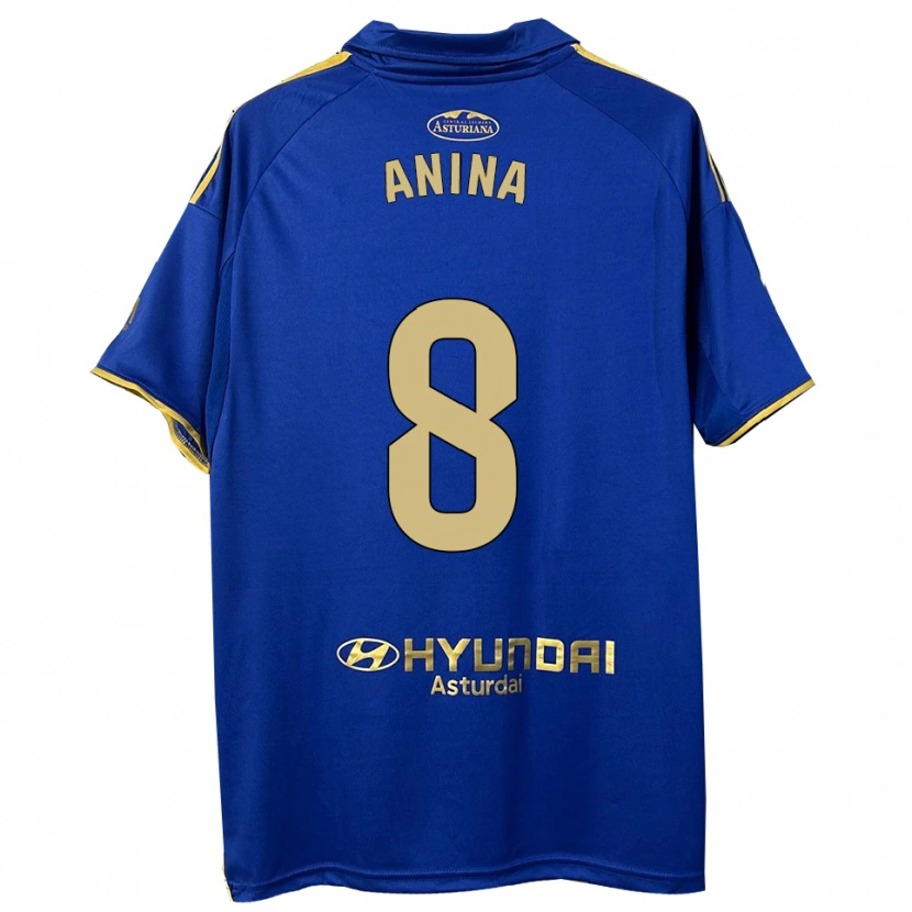 Danxen Mujer Camiseta Ana Menéndez García #8 Azul Oro 1ª Equipación 2025/26 La Camisa