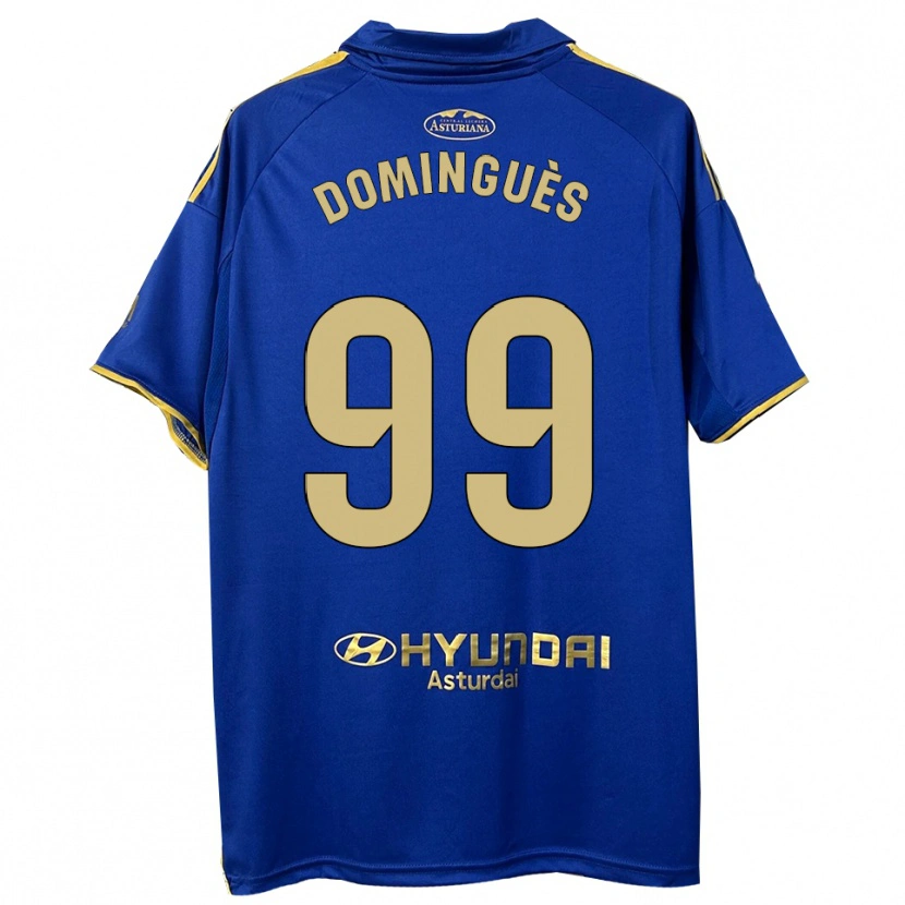 Danxen Mujer Camiseta Brandon Dominguès #99 Azul Oro 1ª Equipación 2025/26 La Camisa