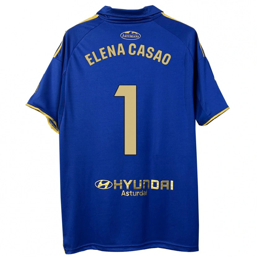 Danxen Mujer Camiseta Elena Casao López #1 Azul Oro 1ª Equipación 2025/26 La Camisa