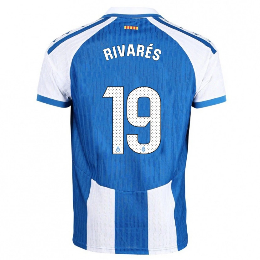 Danxen Mujer Camiseta Sergio Rivarés #19 Azul Blanco 1ª Equipación 2025/26 La Camisa