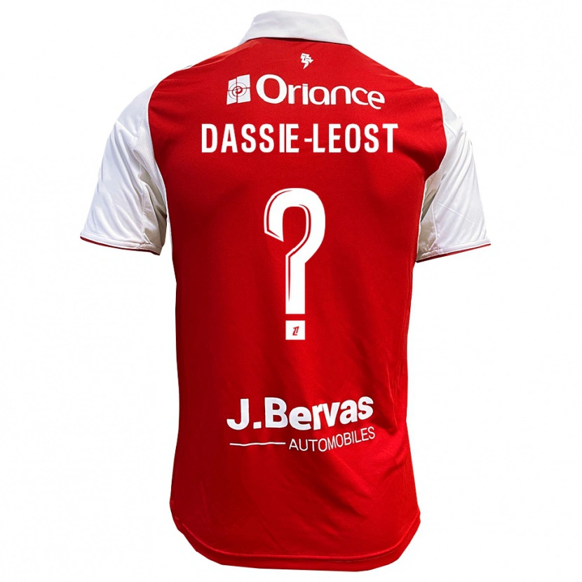 Danxen Mujer Camiseta Leila Dassie-Leost #0 Rojo Blanco 1ª Equipación 2025/26 La Camisa