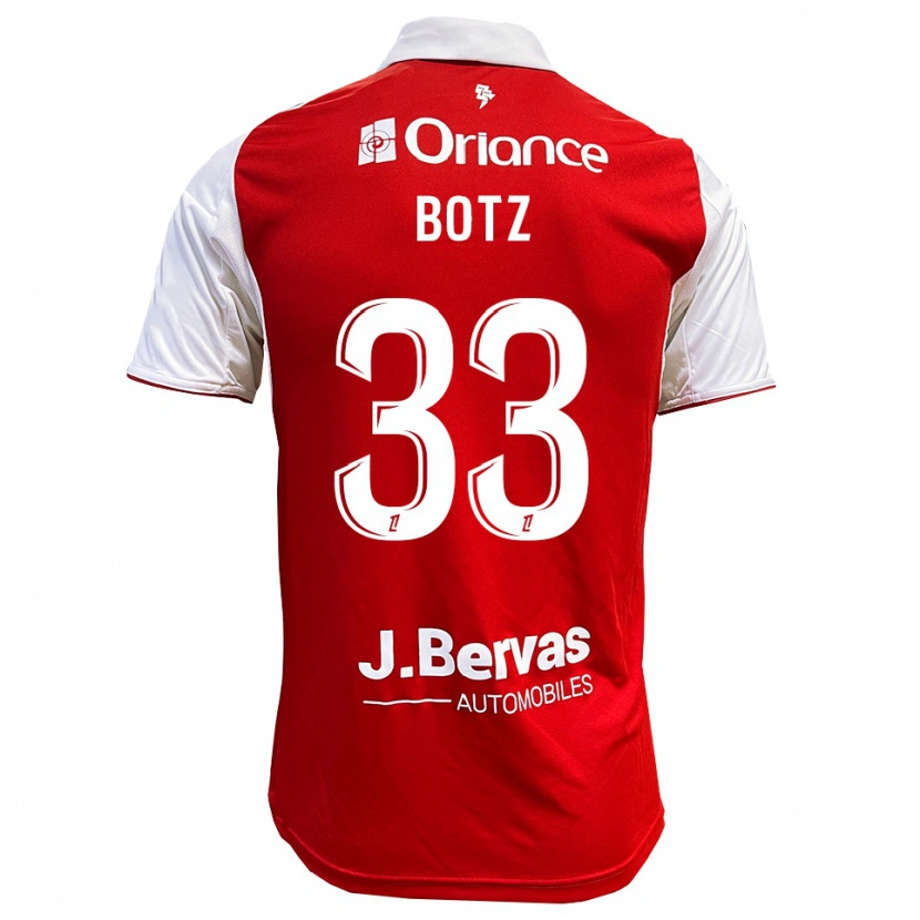 Danxen Mujer Camiseta Léo Botz #33 Rojo Blanco 1ª Equipación 2025/26 La Camisa